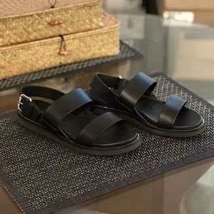 & Other Stories Black Leather Sandals Size 38 (8)